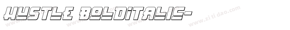 Hustle BoldItalic字体转换